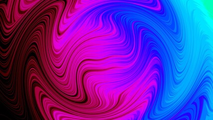 Abstract artistic multicolor wallpaper. Motion pattern texture with light blue, blue, pink, red and black gradient wavy lines. Modern colorful flow background.