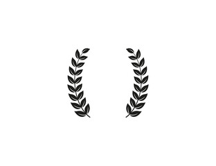 Wreath, award, victory icon. Vector illustration. flat design.