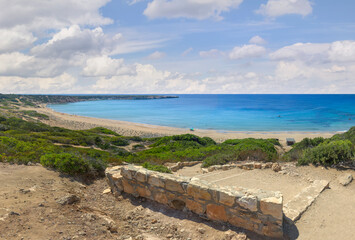 The stair to Lara beach. Akamas peninsula, Cyprus.