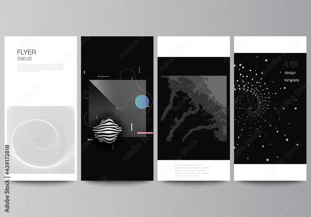 Poster vector layout of flyer, banner design templates for website advertising design, vertical flyer desig