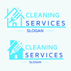 house cleaning service logo design