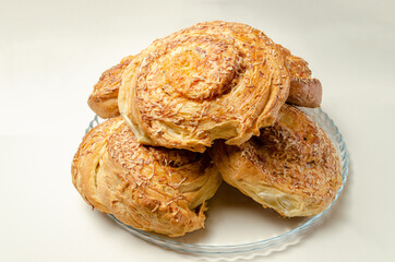 Ham and cheese buns. High quality photo