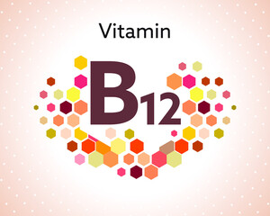 Vitamin B12 concept, Vitamin complex icon 