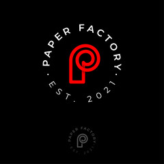 P monogram. P logo. Paper factory emblem. Letter P as a paper roll. Wallpaper icon. Emblem for paper factory, paper plant, online shop, label or packaging.