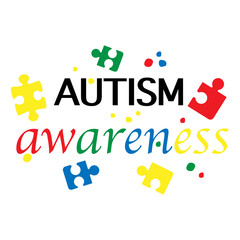   Inspirational quote with sunflower. Autism awareness. Autism concept poster template. Vector illustration.