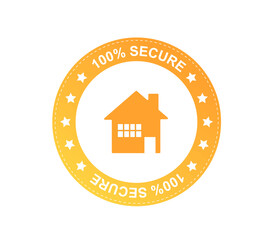 Home security vector sign on white background, house icon in for mobile concept and web design. Vector graphics.