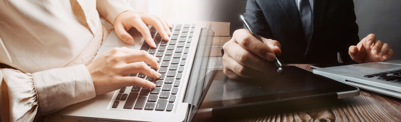 businessman holding coins putting in glass and using calculator. concept saving money and finance accounting.