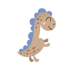 Cute baby dinosaur design. Vector illustration on isolated background.