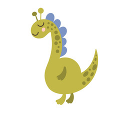 Cute baby dinosaur design. Vector illustration on isolated background.