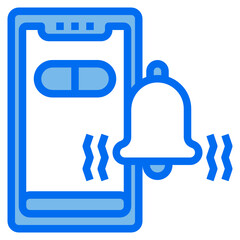 smartphone blue line icon