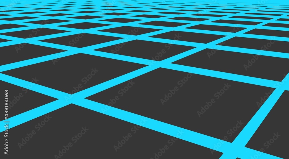 Poster abstract image in the form of a blue grid or lines on a gray background. rendering an image.