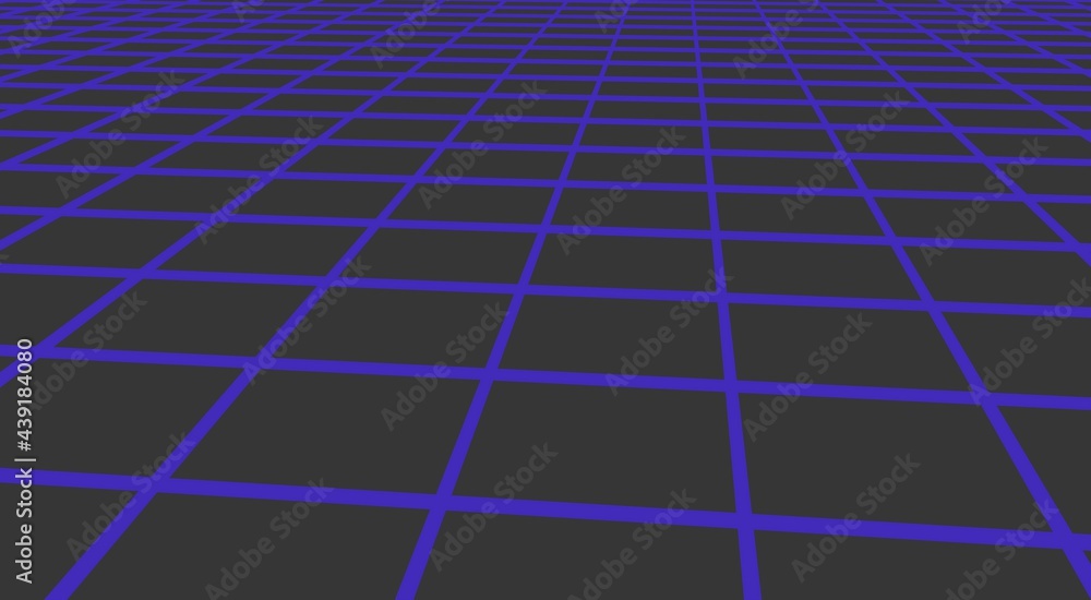 Poster abstract image in the form of a blue grid or lines on a gray background. rendering an image.