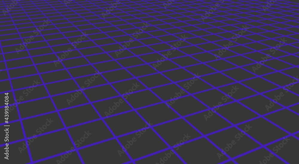 Poster abstract image in the form of a blue grid or lines on a gray background. rendering an image.