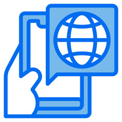 global blue line icon