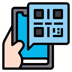 qr code line icon