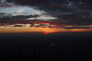 sunset in the mountains
