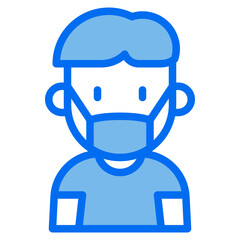 kid blue line icon