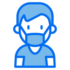 kid blue line icon