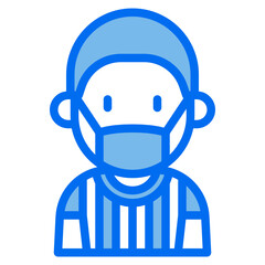 kid blue line icon