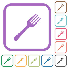 Single fork simple icons