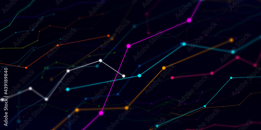 Poster abstract technological modern background with connecting points. futuristic backdrop design with wir