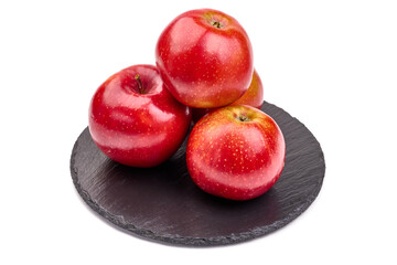 Juicy red apples, isolated on white background. High resolution image.