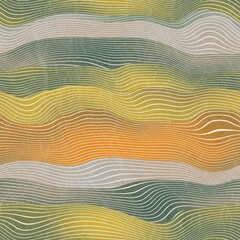 Seamless natural landscape hill pattern for print. Horizontal line stripes that resemble hills or mountains in a natural landscape or geological earth view. Abstract surface design.