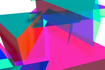 Triangle Prisma in bright colors