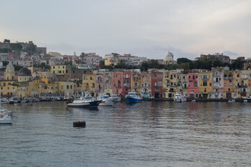 sea and coast as well as yachts and boats in Ischia Italy