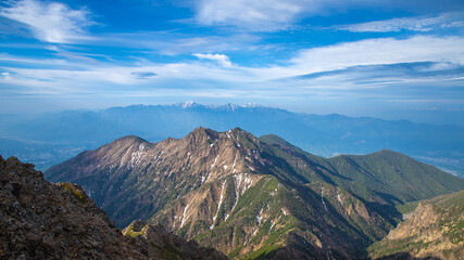 Fototapeta premium 八ヶ岳連峰 赤岳山頂から望む絶景 