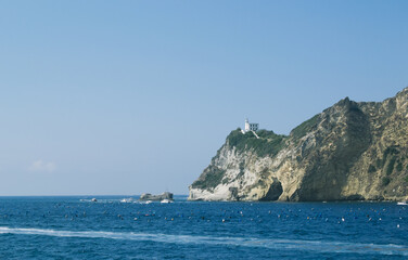 landscape of the Tyrrhenian Sea in Ischia Italy