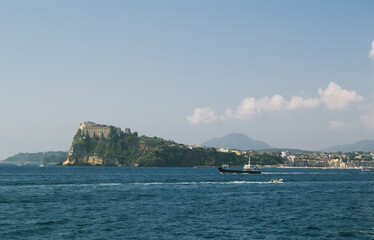 landscape of the Tyrrhenian Sea in Ischia Italy