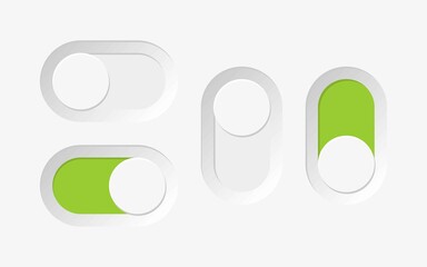 On and off buttons in vector EPS10
