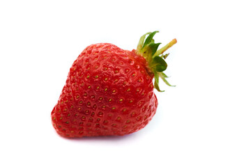 Close up of a strawberry isolated on white