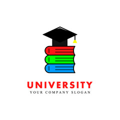 university logo with a simple concept. suitable for company logos, communities, shops, etc.