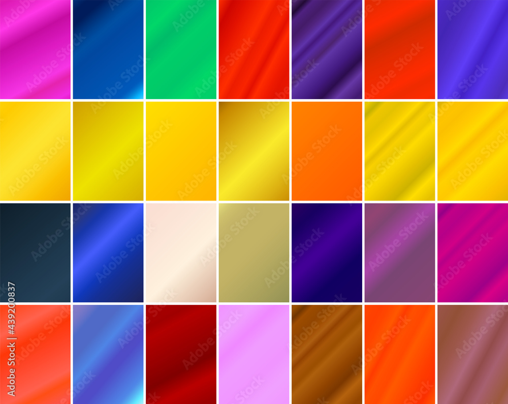 Poster simple backgrounds set with diagonal striped lines and different colored gradient designs.