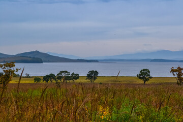 Landscape view of the Japanese sea. Russia, Primorsky Krai