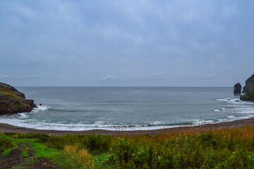 Landscape view of the Japanese sea. Russia, Primorsky Krai
