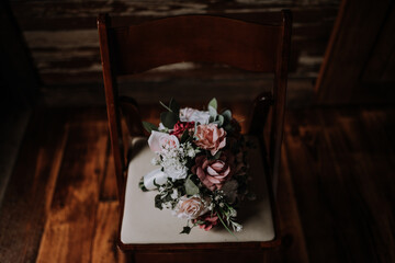 still life with candle and rose