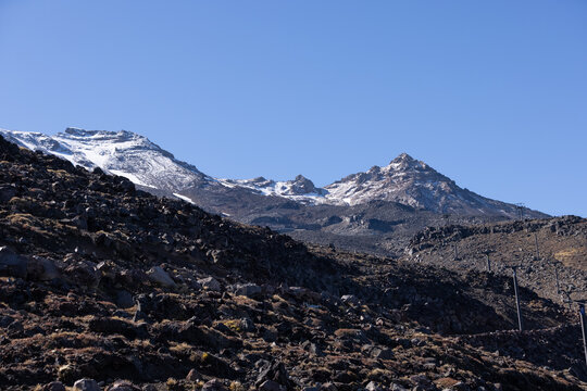 Mount Ruapehu from the Turoa Ski Field Car park