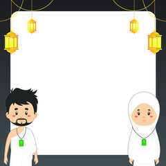 Hajj Mabrour Background with Blank Board