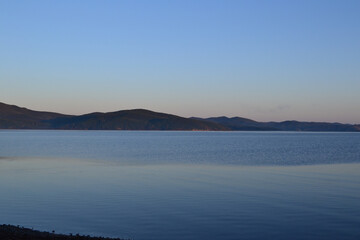 Landscape view of the Japanese sea. Russia, Primorsky Krai