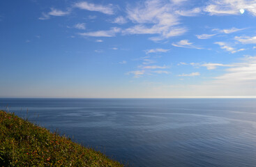 Landscape view of the Japanese sea. Russia, Primorsky Krai