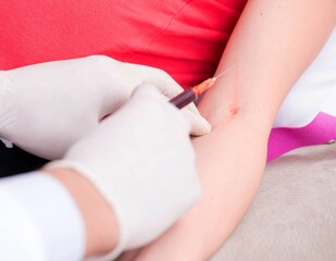 Pregnant woman patient visiting doctor for regular check-up