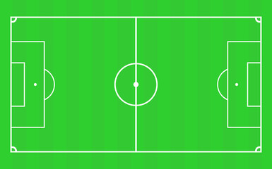 Soccer. Playing field of football. Digital drawing relating to the game, betting and competition. White lines that delimit the areas and regulations of this sport. Cut grass effect.