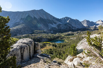 Sierra Nevada, landscape with lake, summer