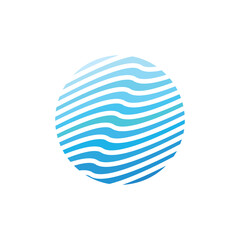 Water Wave Logo Template. vector icon illustration