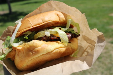 lunch is hamburger 