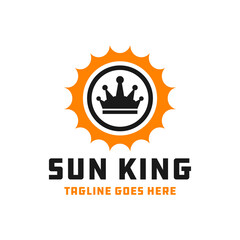sun king illustration logo