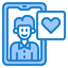 smartphone blue style icon